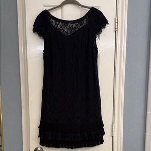Jessica Simpson Elegant Black Lace Mini Dress